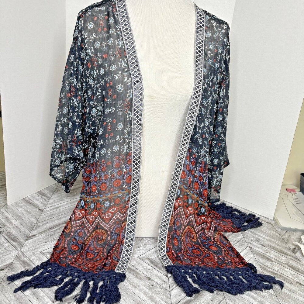 Xhilaration  Bohemian Boho Womens Size Small Multicolor Nice to Wear Over Shirt